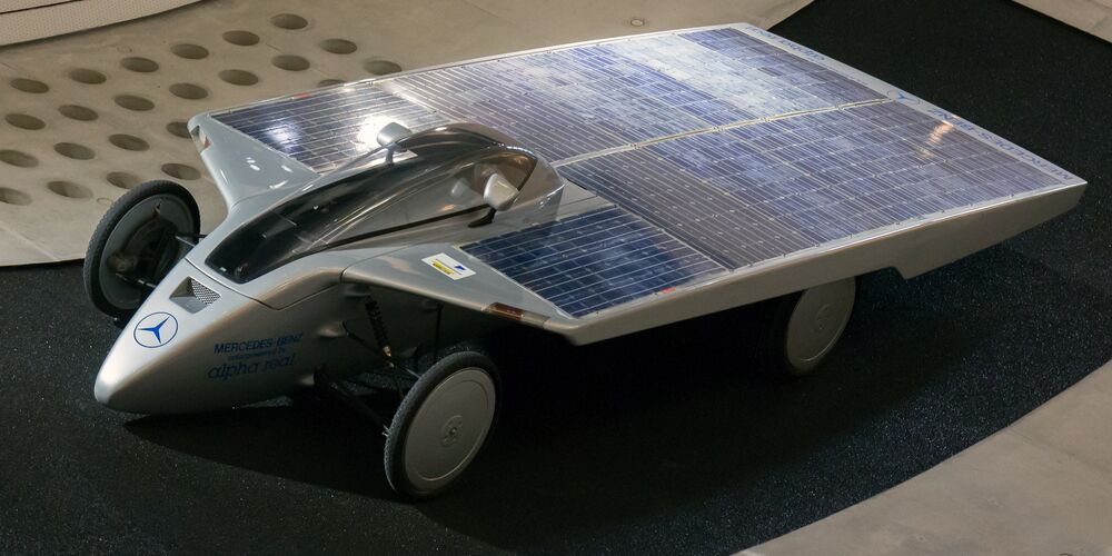 Der Mercedes-Benz alpha real, Sieger der Tour de Sol 1985 von Mercedes-Benz und Markus Real.